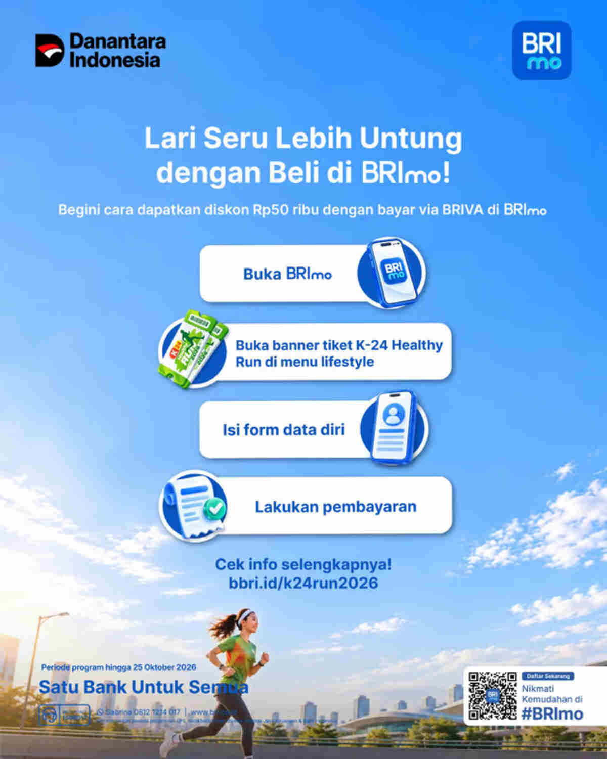 BRI Region 11 Yogyakarta Hadirkan Promo Tiket K24 Run 2026 melalui BRImo