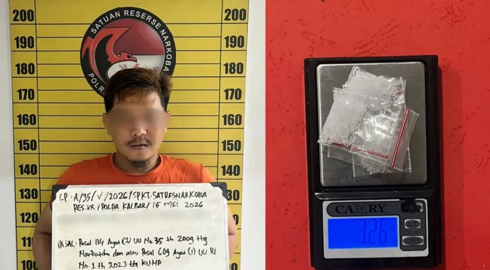 Siasat Licik Pengedar Sabu-sabu Dipatahkan Tim Labubu, MN Dicokok Satreskrim Polres Kubu Raya