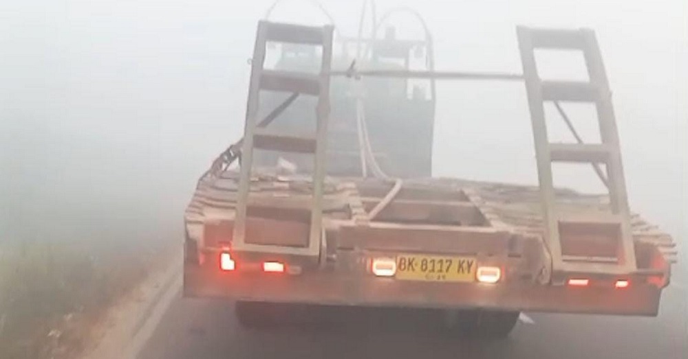 Duh, Kabut Asap Kepung Sampit, Pengendara Dipaksa Meraba Jalan