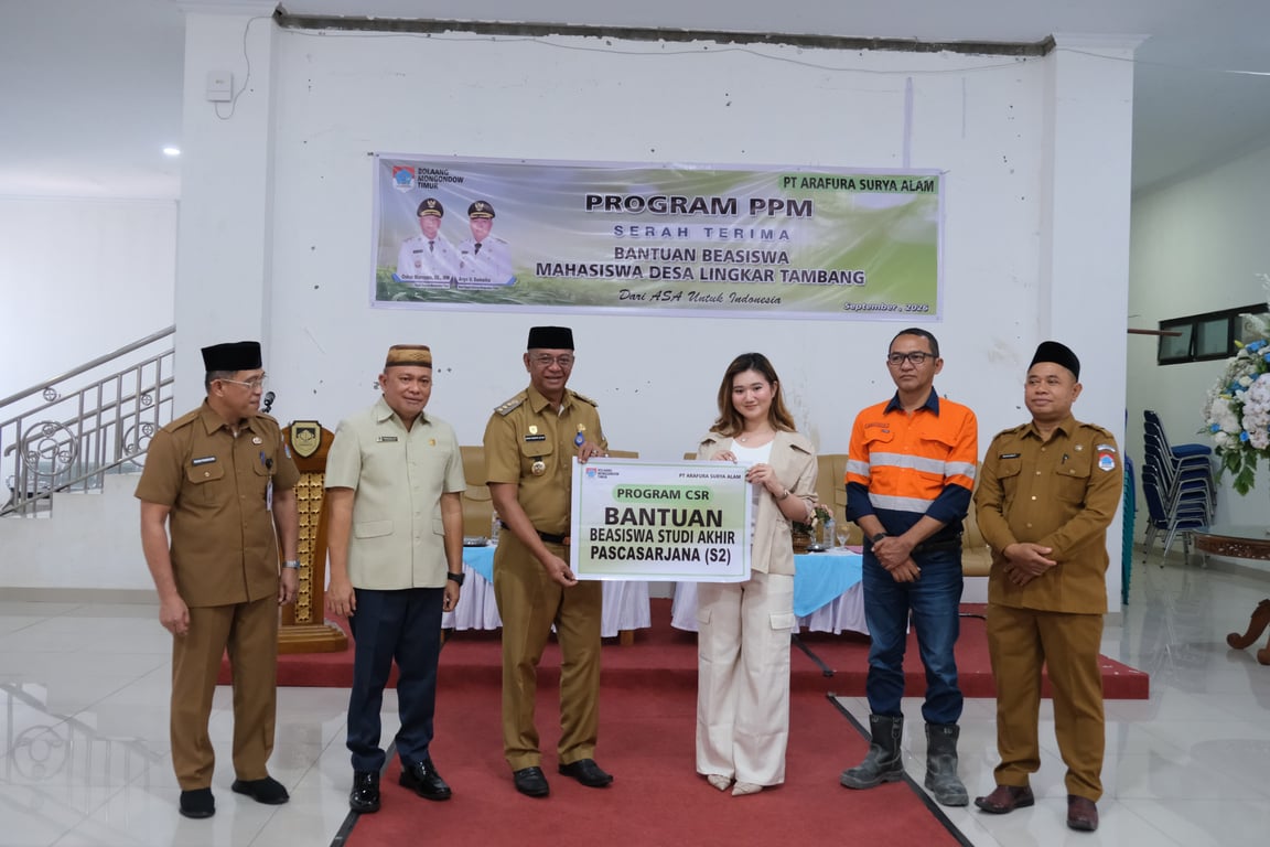 PT ASA Serahkan Beasiswa Pendidikan bagi 14 Mahasiswa di Bolaang Mongondow Timur