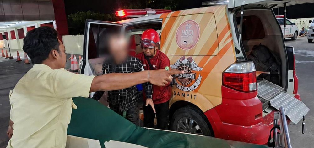 Adu Dua Motor Tengah Malam Buta di Sampit, Suami-Istri Dilarikan ke Rumah Sakit