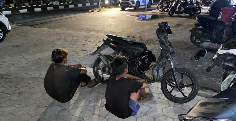 Pacu Motor Knalpot Brong Menuju Arena Balapan Liar, Dua Bocil Palangka Raya Diamankan Polisi