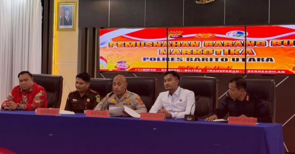Hampir 300 Gram Sabu-sabu Musnah, Lima Orang di Barito Utara Jadi Tersangka