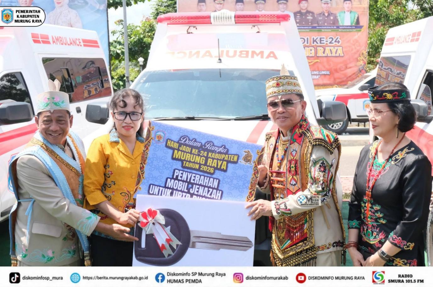 Gubernur Kalteng dan Bupati Mura Serahkan Bantuan Kesehatan dan Launching Kartu Mura Hebat