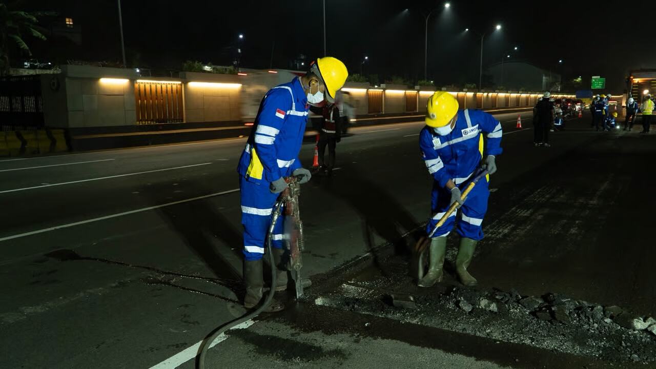 PT Jasamarga Tollroad Maintenance Laksanakan Preservasi Jalan Tol Jagorawi 5 - 12 Juli 2026