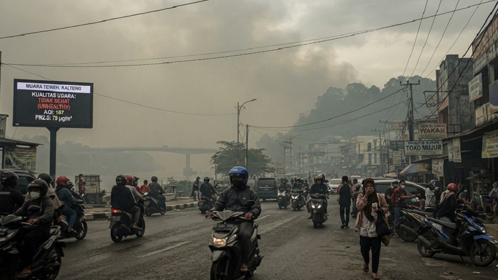 Waspada! Hingga Pukul 11.00 WIB, Kualitas Udara Muara Teweh Sangat Tidak Sehat