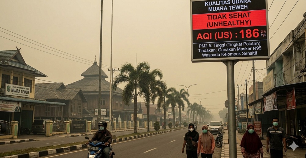 Kualitas Udara Muara Teweh Tidak Sehat, Tapi Ada Harapan Membuncah Sore Nanti
