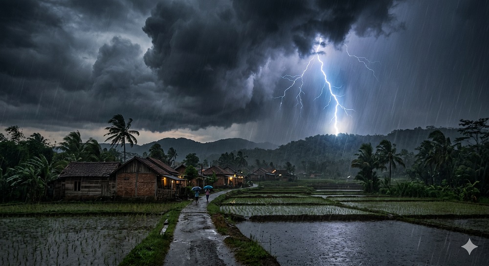 Prakiraan Cuaca Kalteng: Sehari Setelah Adem, Hujan Petir Ancam Empat Kabupaten Ini