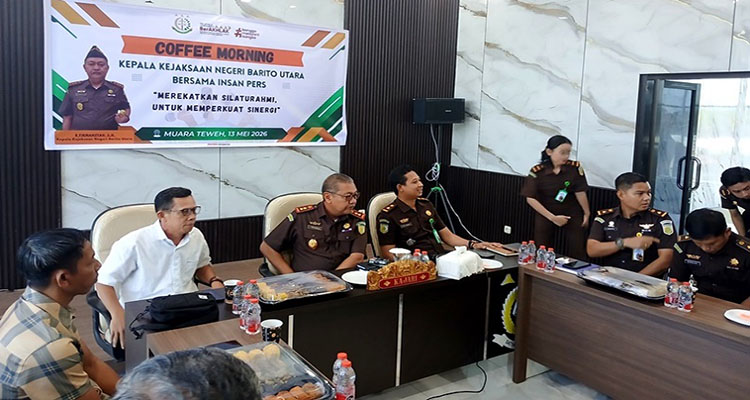 Kajari Barito Utara Coffee Morning bersama Pers: Bangun Komunikasi Baik dan Terbuka