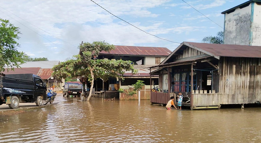 Banjir Kiriman Rendam Desa Tumbang Mujam, Warga Diminta Tetap Waspada