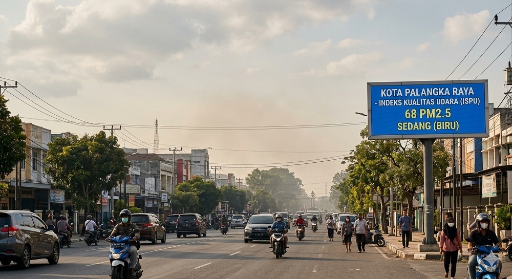Horeee! Setelah 6 Jam, Palangka Raya Bebas dari Udara Berbahaya, Kini Masuk Zona Biru
