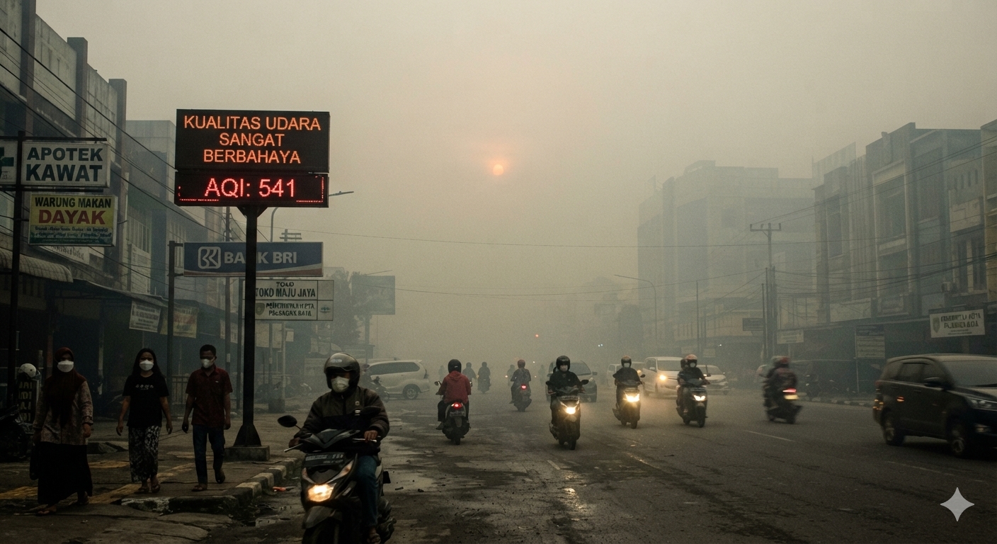 Kualitas Udara Palangka Raya: Kota Cantik Masuk Zona Hitam, Berbahaya Hingga Siang Hari