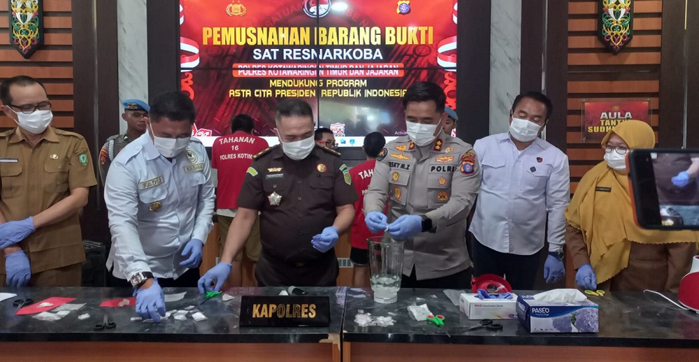 6 Bulan Digempur, Hampir 2 Kg Sabu-sabu di Kotim Diamankan, Puluhan Orang Ditangkap