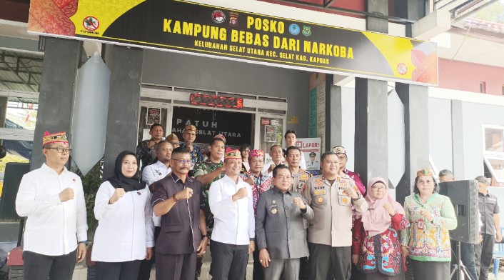 Tim Penilai Mabes Polri Tinjau Kampung Bebas Narkoba Handil Ulis, Kapuas Masuk Tiga Besar Nasional