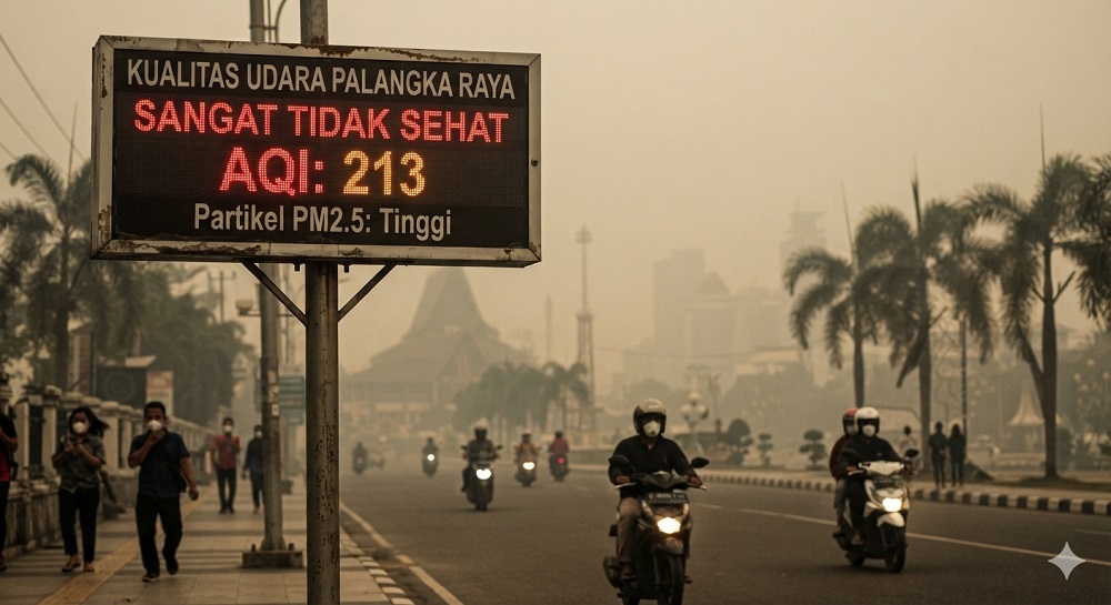 Duh! Kualitas Udara Palangka Raya Sangat Tidak Sehat, Siang Nanti Jadi Berbahaya