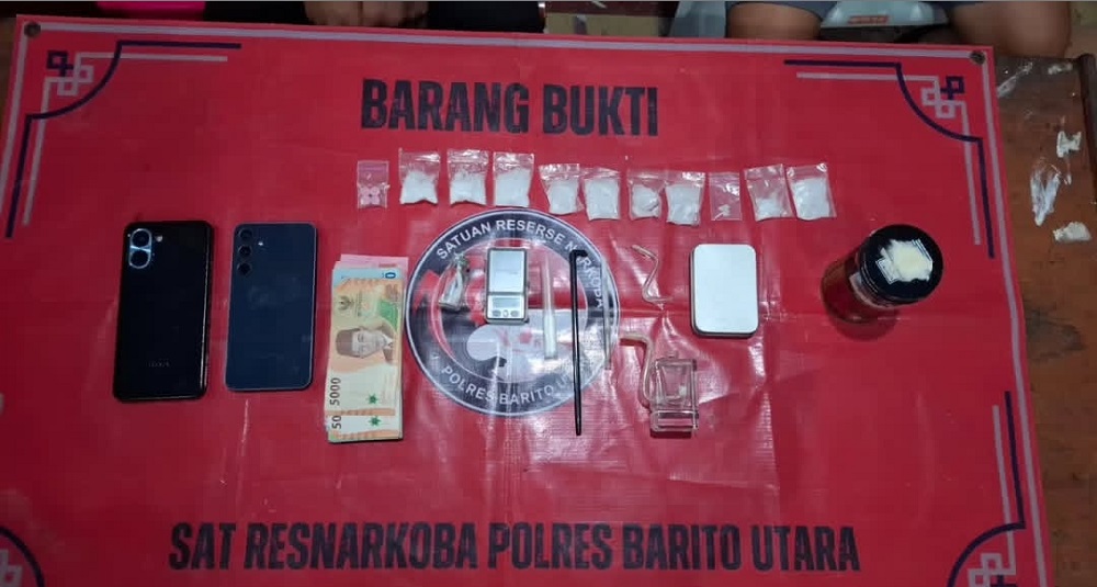 Selain Sabu-sabu, Ini Dia Deretan Barang Bukti yang Dibawa Polres Barito Utara dari Kelurahan Melayu