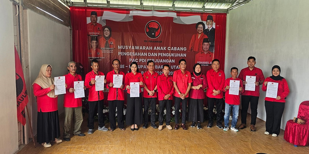 Perkuat Struktur Partai, PAC PDI Perjuangan se-Barito Utara Dikukuhkan