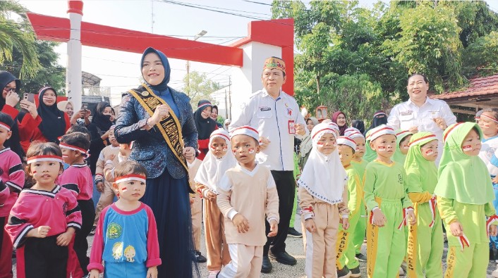 Ratusan Anak TK di Kapuas Antusias Ikuti Senam Bersama Meriahkan HUT RI