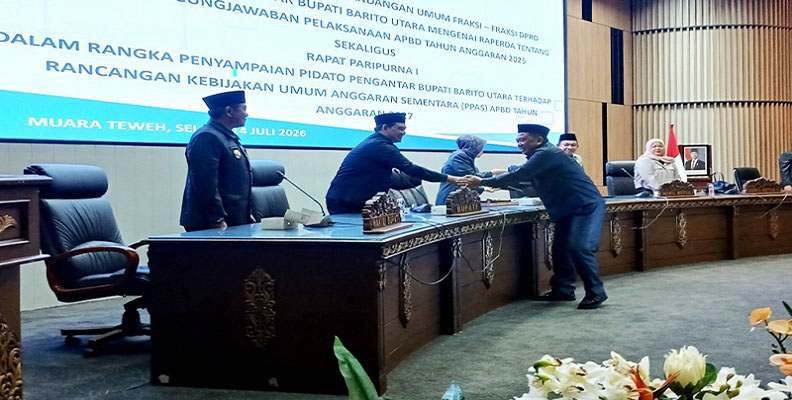 Fraksi PDI Perjuangan Terima Raperda APBD Barito Utara 2025, Beri Catatan Mulai dari RTRWK hingga PKL