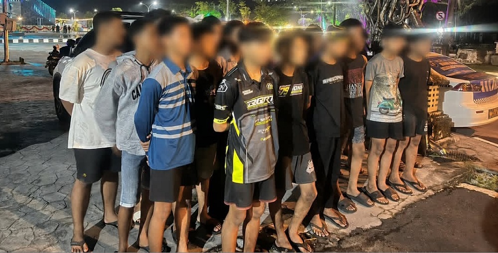 Ini Deretan Penampakan Pelaku Balapan Liar Diamankan Satlantas Polresta Palangka Raya