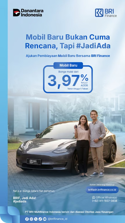 Wujudkan Rencana Memiliki Mobil Baru, BRI Finance Tawarkan KKB Ringan dan Fleksibel