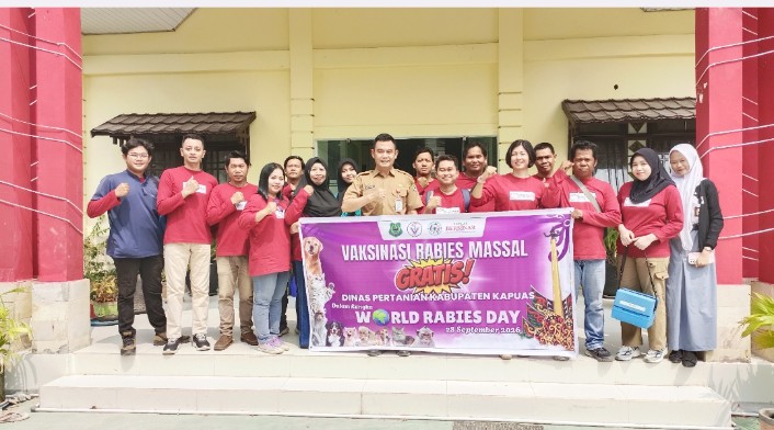 Peringati Hari Rabies Sedunia, Distan Kapuas Gelar Vaksinasi Massal 300 Hewan