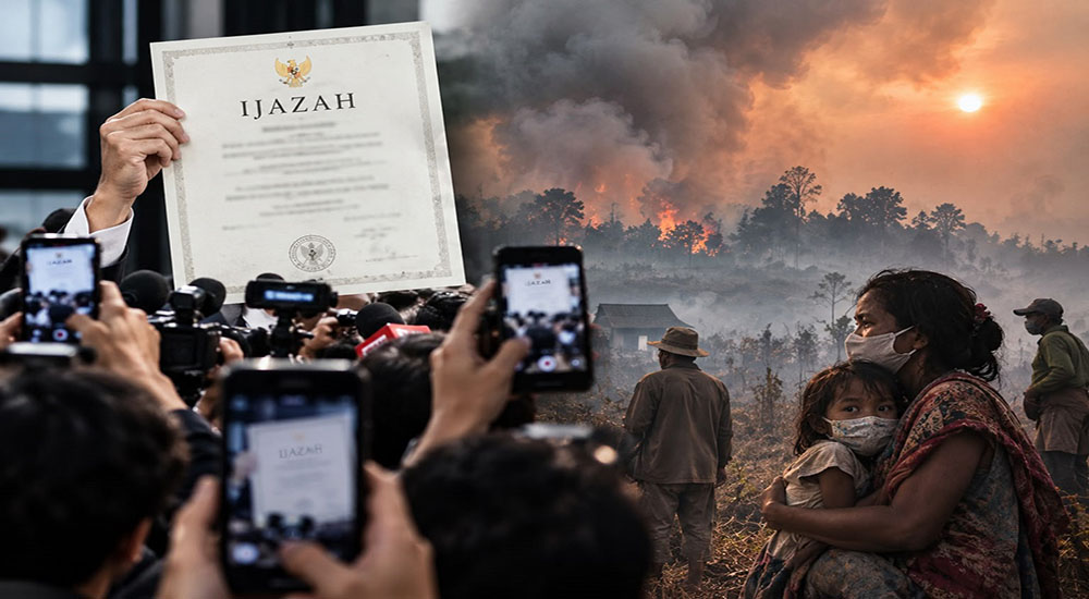 Ketika Ijazah Menjadi Polemik Nasional, Sementara Langit Terus Dipenuhi Asap