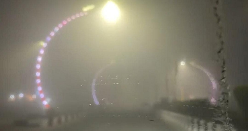 Waspada! Semalam Suntuk Kota Sampit Digelayuti Kabut Asap, Kualitas Udara Menurun