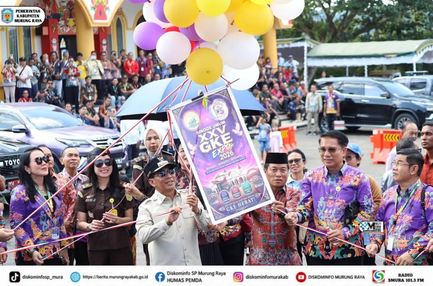 Bupati Heriyus Buka Sinode Umum XXV GKE Expo 2026 di Puruk Cahu