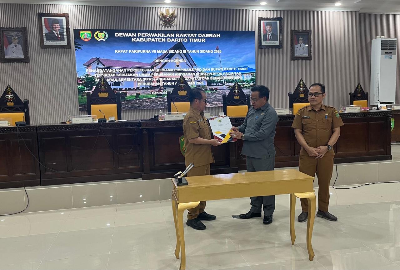DPRD dan Pemkab Bartim Sepakati KUPA PPAS 2026