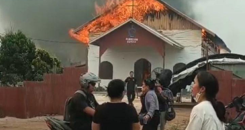 Gereja HKPB Parulian Sampit Terbakar, Begini Kesaksian Warga