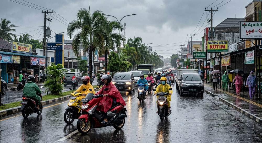 Prakiraan Cuaca Kalteng: Kotawaringin Raya Hujan Sedang, Palangka Raya Hujan Ringan