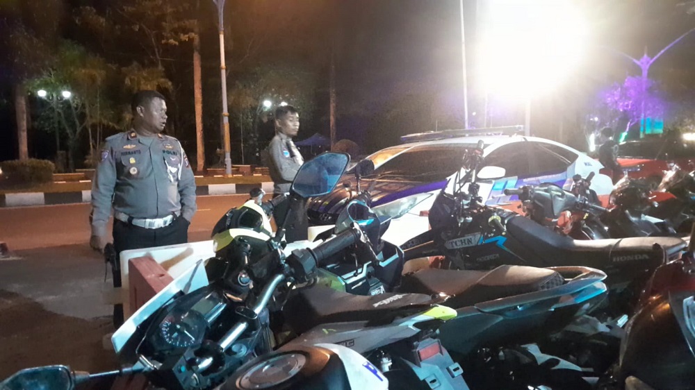Tak Main-main! Polresta Palangka Raya Kandangkan 160 Motor Balapan Liar