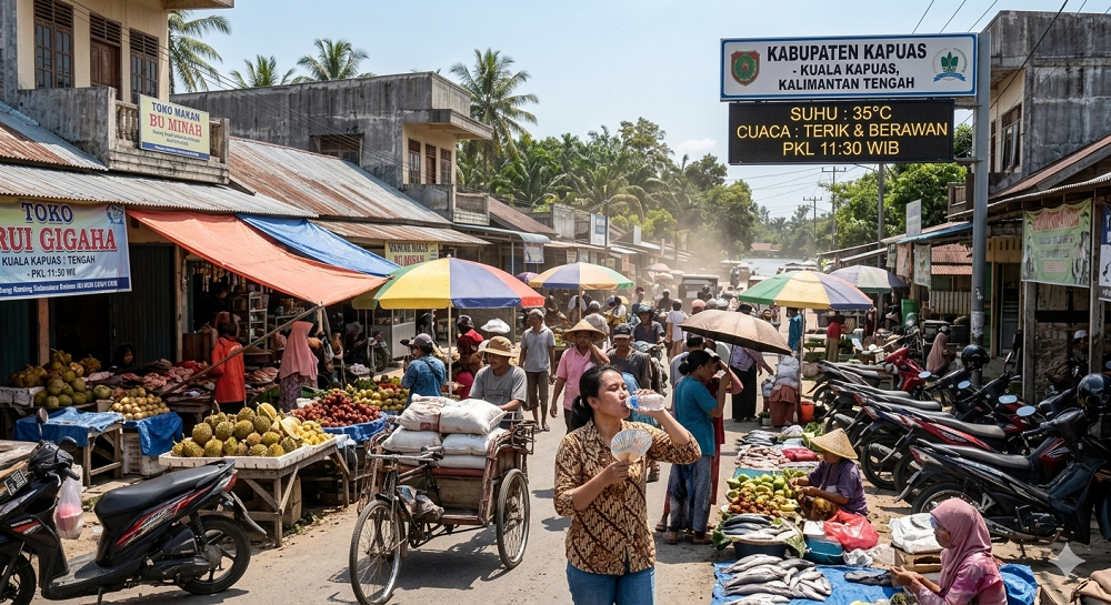 Prakiraan Cuaca Kalteng: Waspadai Suhu Udara Tinggi di Kapuas dan Murung Raya