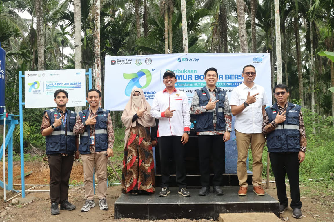 HUT ke-70 SUCOFINDO: Dukung Akses Air Bersih untuk Negeri melalui Sumur Bor di Kalimantan Barat