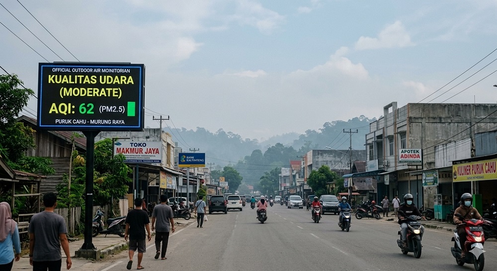 Asyik....Kualitas Udara Puruk Cahu Tak Lagi Bahaya, Statusnya Jadi Sedang Sejak Pagi Tadi