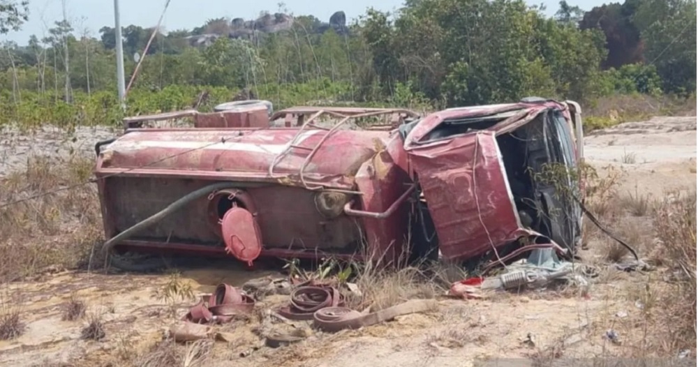 Belum Sempatkan Padamkan Karhutla, Tiga Orang Ini Terluka karena Mobil Damkar Kecelakaan