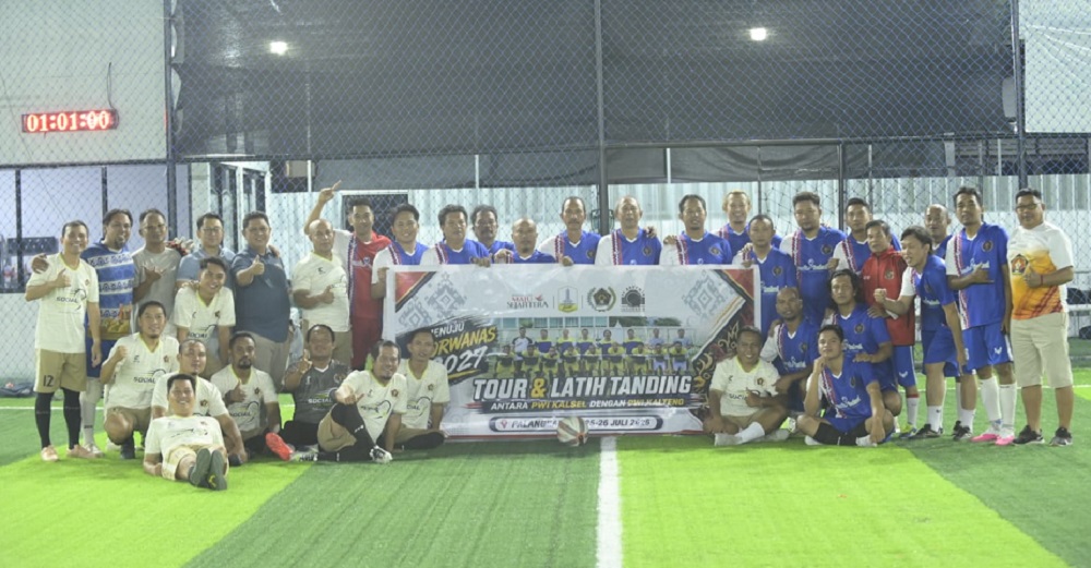 Hujan Gol Warnai Duel Mini Soccer PWI Kalteng vs PWI Kalsel, Skor Akhir 5-5