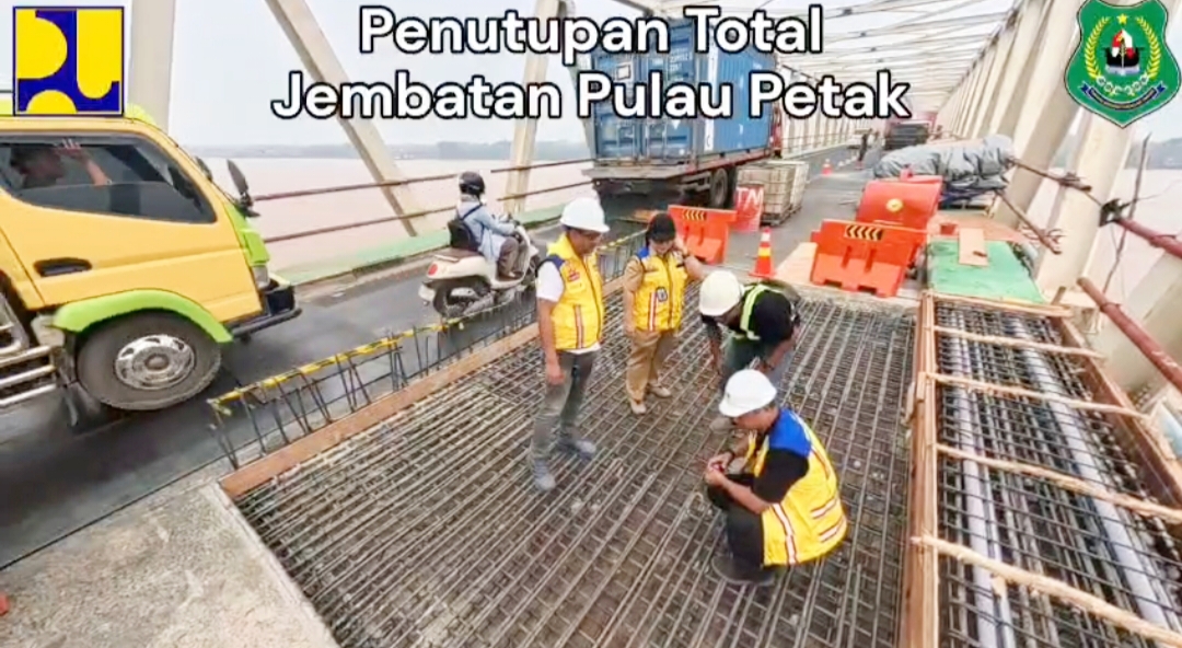 Jembatan Pulau Petak Ditutup Total Malam Ini, Pengecoran Lantai Diestimasi 8 Jam
