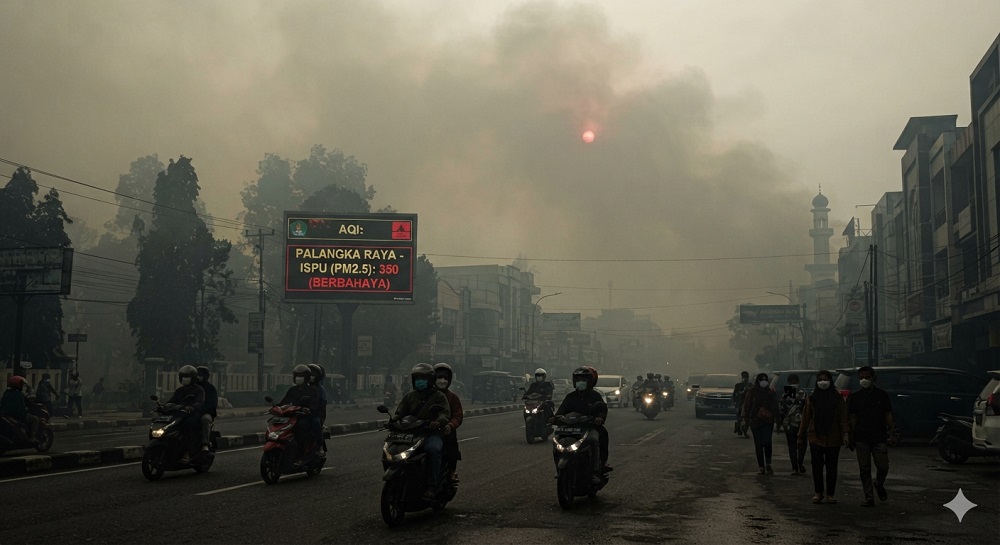 Gawat! Kualitas Udara Kota Palangka Raya dalam Kondisi Berbahaya, Terburuk Kedua di Indonesia