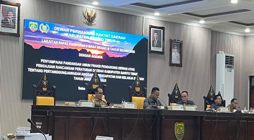 Enam Fraksi DPRD Barito Timur Sepakat Lanjutkan Pembahasan Raperda Pertanggungjawaban APBD 2025