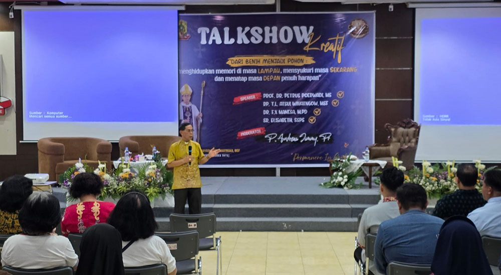 Talkshow Kreatif Pesta Perak: Menelusuri 25 Tahun Jejak Pengabdian Uskup Mgr. Aloysius Sutrisnaatmaka