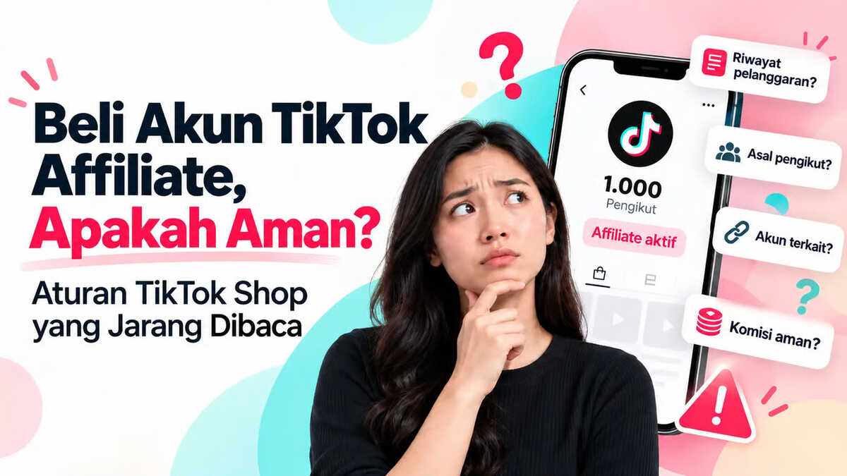 Beli Akun TikTok Affiliate, Aman? Ini Aturan TikTok Shop yang Jarang Dibaca