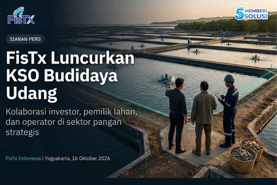 FisTx Indonesia Luncurkan KSO Budidaya Udang, Pertemukan Investor, Pemilik Lahan, dan Operator Berpengalaman di Sektor Pangan Strategis