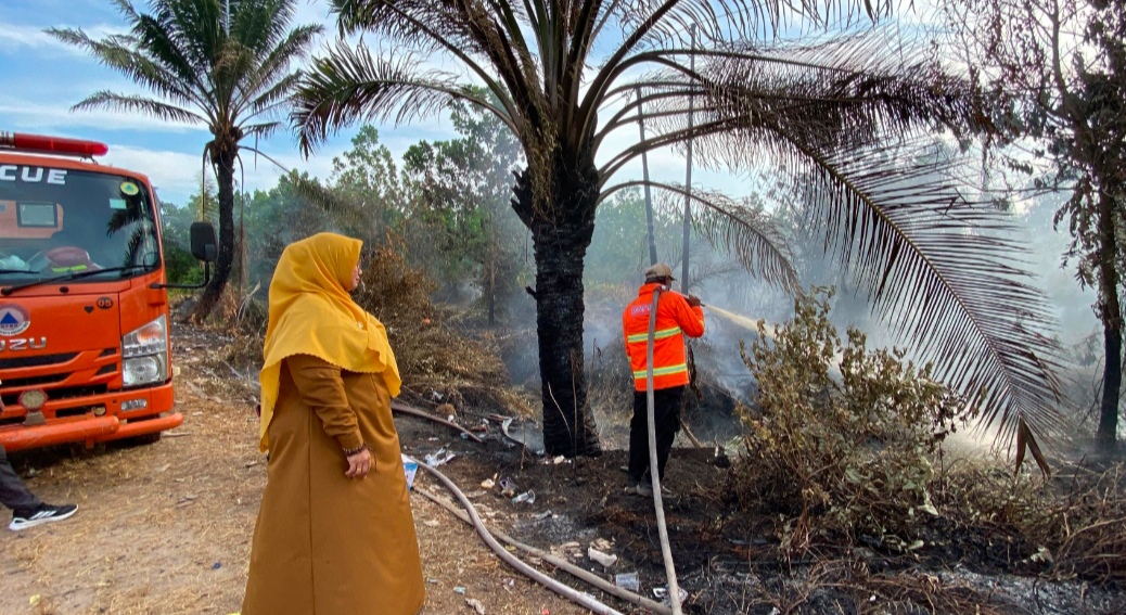 Wabup Irawati Tinjau Penanganan Karhutla di Pal 10 Jalan Sampit–Palangka Raya