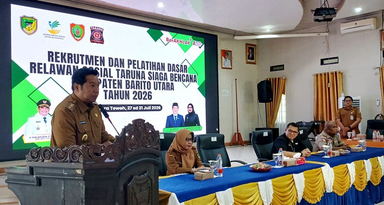Buka Pelatihan TAGANA 2026, Wabup Felix Tingan Dorong Lahirnya Relawan Tangguh dan Profesional