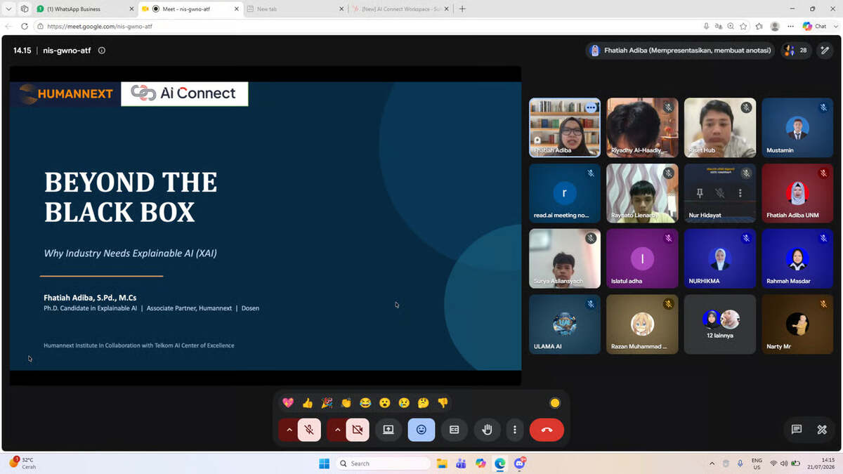 Telkom AI Connect Makassar Dukung Penyelenggaraan Webinar Beyond the Black Box, Kupas Urgensi Explainable AI