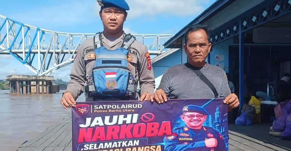 Lawan Narkoba di DAS Barito, Satpolairud Polres Barito Utara Bantu dengan Cara Ini