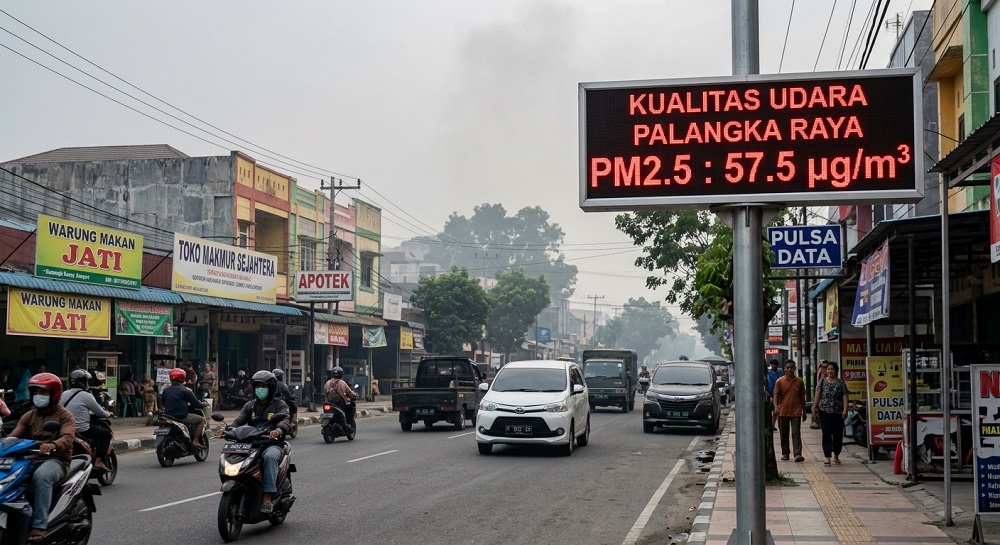 Sempat Masuk Zona Biru, Kualitas Udara Palangka Raya Turun Lagi Jadi Tidak Sehat