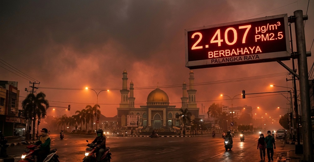 Gawat! Malam Ini Kualitas Udara Palangka Raya Memburuk 157 Kali dari Level Baik